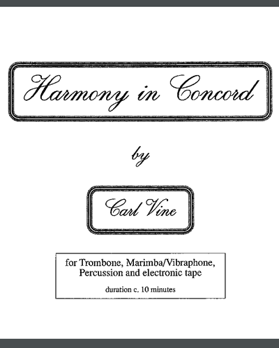 Harmony in Concord — Carl Vine