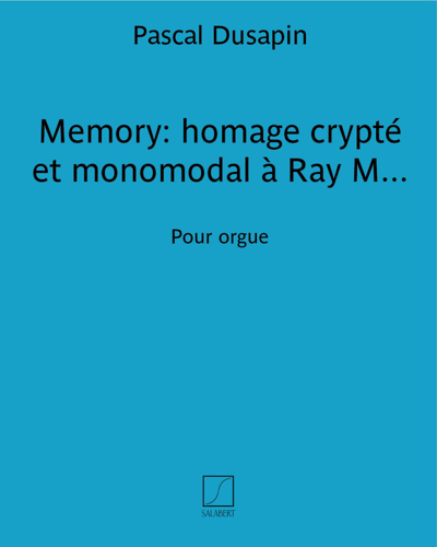 Memory: homage crypté et monomodal à Ray Manzarek — 帕斯卡尔·迪萨潘