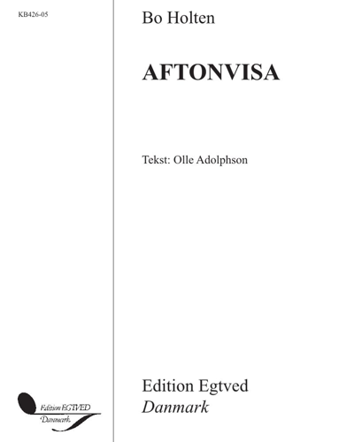Aftonvisa — Bo Holten