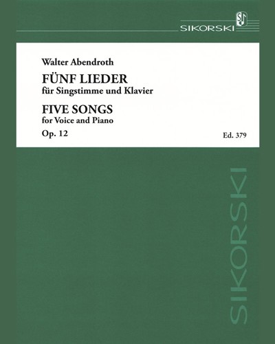 Five Songs, op. 12 — Walter Abendroth