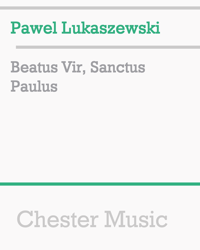 Beatus vir, Sanctus Paulus — Paweł Łukaszewski