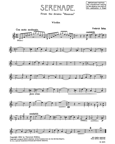 Serenade (from 'Hassan') — 戴留斯