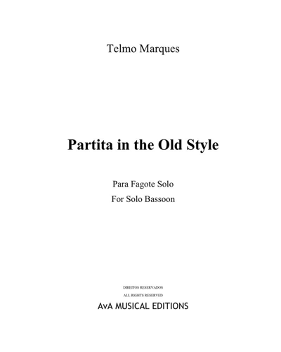 Partita in the Old Style — Telmo Marques