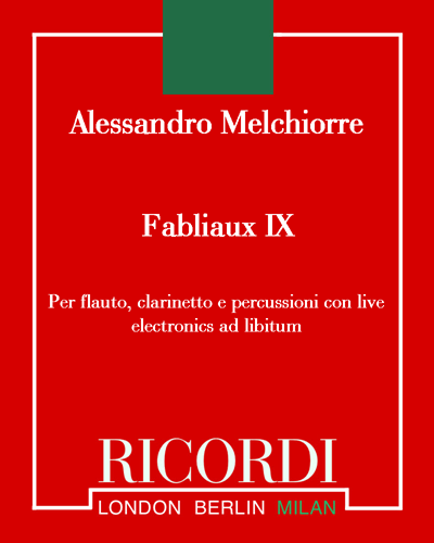 Fabliaux IX — Alessandro Melchiorre