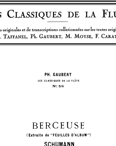 Berceuse No. 58 (from 'Feuilles d'Album') — 舒曼