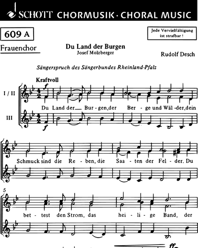 Sängerspruch des SB Rheinland-Pfalz / Begrüßung der Sänger — Rudolf Desch