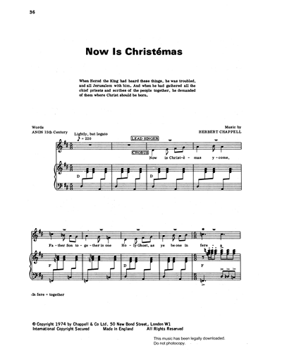 Now Is Christémas (from 'Carols For Today') — Herbert Chappell