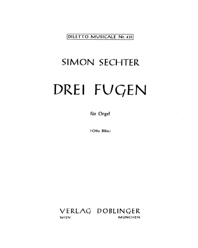 Three Fugues for Organ — Simon Sechter