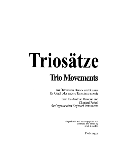 Trio movements from Austria's baroque and classical periods — 合集