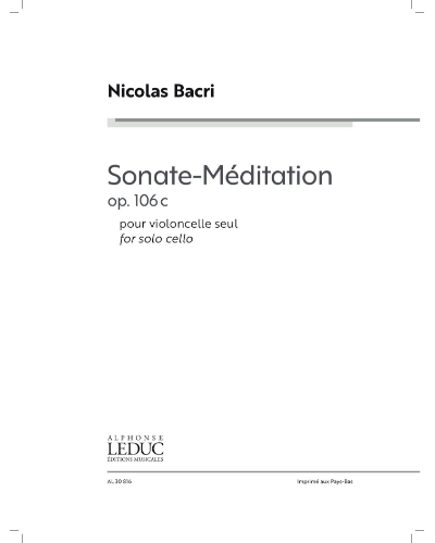 Sonate-Méditation, op. 106c — Nicolas Bacri