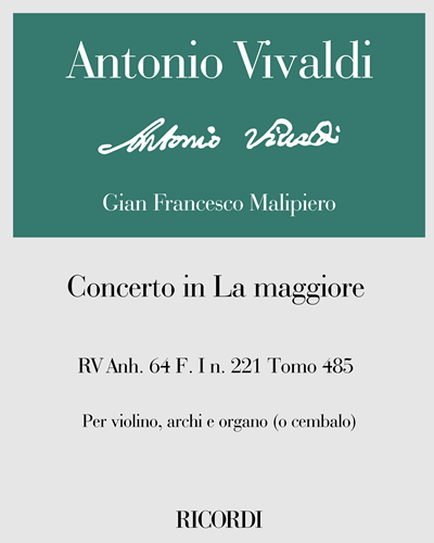 Concerto in A major RV Anh. 64, F. I no. 221 — Antonio Vivaldi
