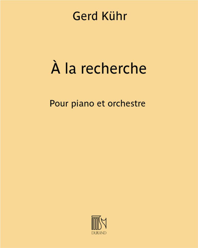 À la recherche — Gerd Kühr