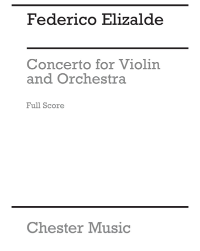 Concerto for Violin and Orchestra — Federico Elizalde