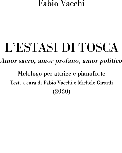 L'estasi di Tosca — Fabio Vacchi