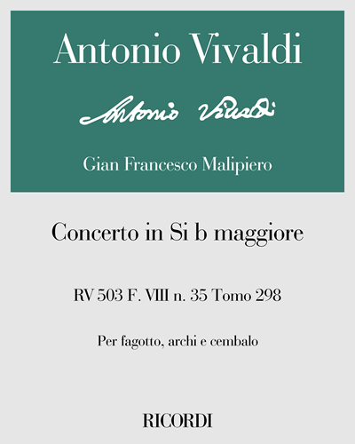 Concerto in B-flat major, RV 503, F. VIII No. 35, Vol. 298 — 维瓦尔第