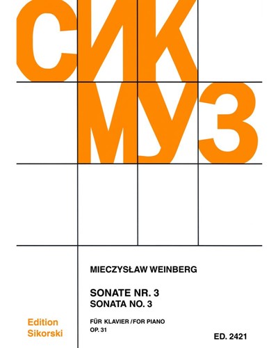 Piano Sonata No. 3, op. 31 — Mieczysław Weinberg