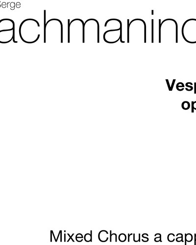 Vespers, op. 37 — 拉赫玛尼诺夫