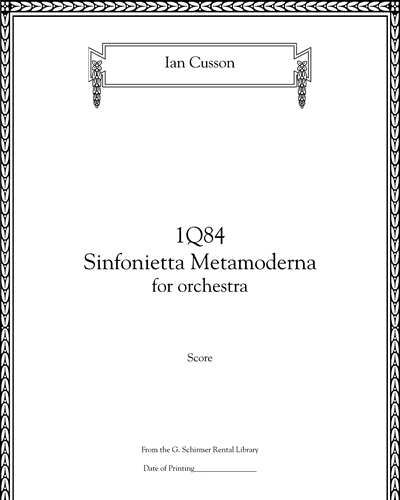 1Q84: Sinfonietta Metamoderna — Ian Cusson