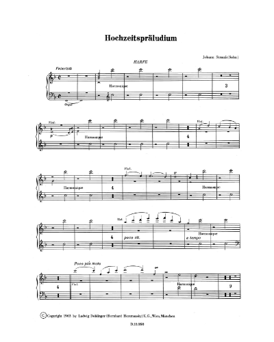 Hochzeitspräludium, op. 469 — Johann Strauss II