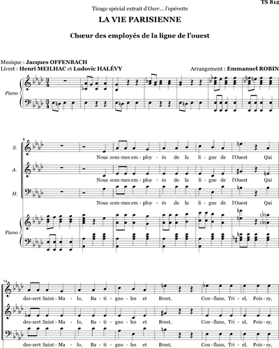 Choeur des employés de la ligne de l'ouest - extr Oser ... l'opérette — 奥芬巴赫