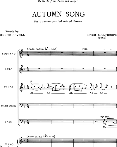 Autumn Song — Peter Sculthorpe