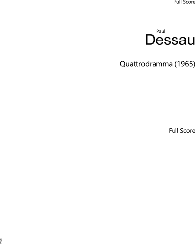 Quattrodramma (1965) — Paul Dessau