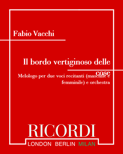 Il bordo vertiginoso delle cose — Fabio Vacchi