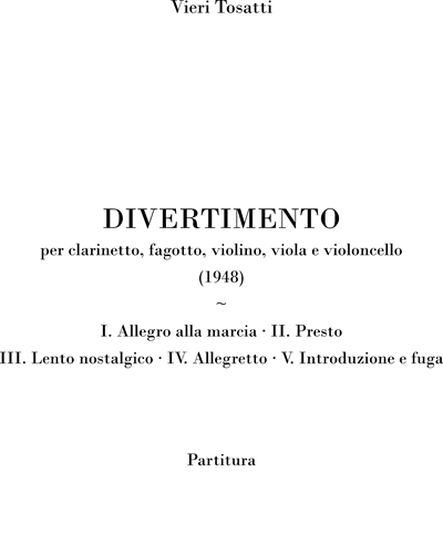 Divertimento — Vieri Tosatti