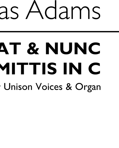 Magnificat & Nunc dimittis (in C) — Thomas Adams