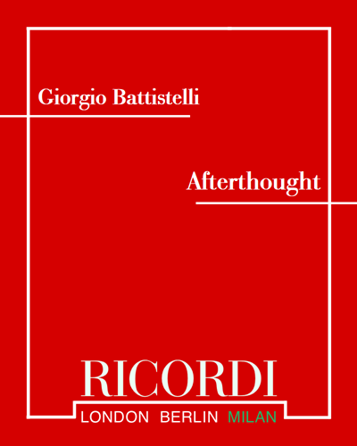 Afterthought (about a Shakespearean tragedy) — Giorgio Battistelli