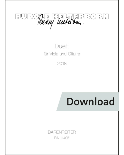 Duet for Viola and Guitar — Rudolf Kelterborn
