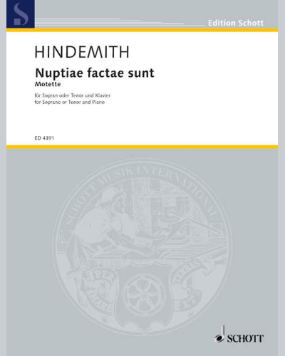 Motets, No. 11: 'Nuptiae factae sunt' (John 2:1-11) — 欣德米特
