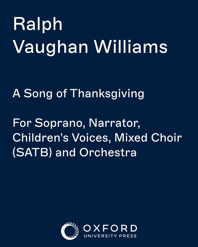 A Song of Thanksgiving — Ralph Vaughan Williams