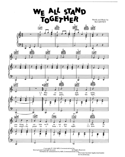 We All Stand Together (Frog Song) — 保罗·麦卡特尼