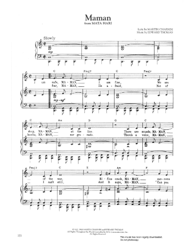 Maman (from 'Mata Hari') — Edward Thomas