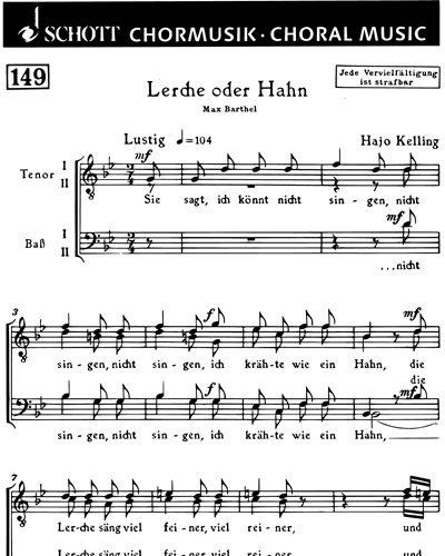 Lerche oder Hahn — Hajo Kelling