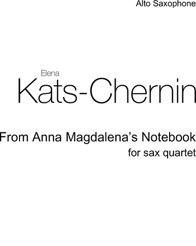 From Anna Magdalena's Notebook — Elena Kats-Chernin