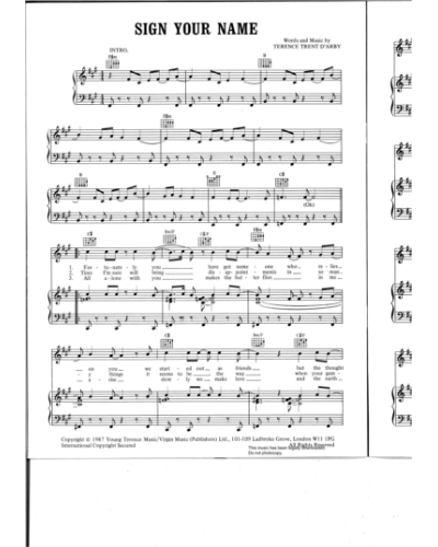 Sign Your Name — Terence Trent D'Arby