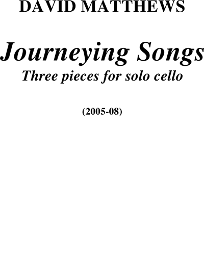 Journeying Songs, op. 95 — David Matthews