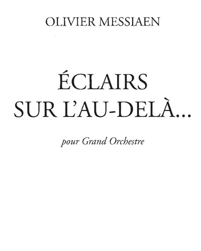 Éclairs sur l'Au-Delà ... — 梅西安