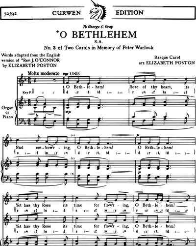 O Bethlehem — Elizabeth Poston