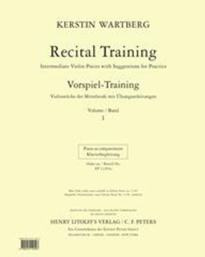 Recital Training Vol. 1 (pf acc.) — Kerstin Wartberg