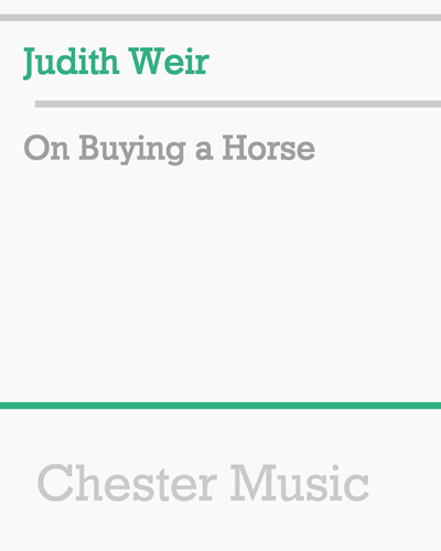 On Buying a Horse — 朱迪思·韦尔