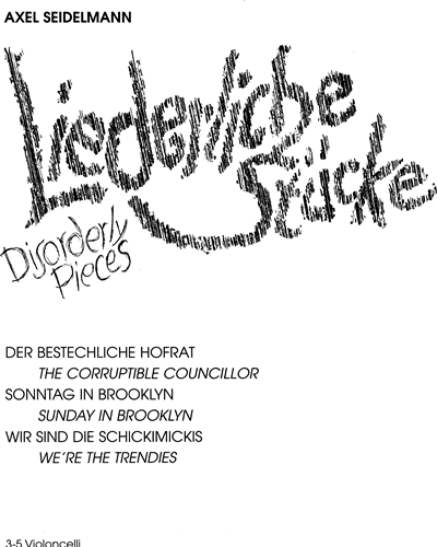 Liederliche Stücke (Der bestechliche Hofrat) — Axel Seidelmann