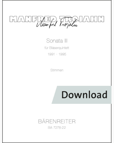 Sonata III für Bläserquintett — Manfred Trojahn