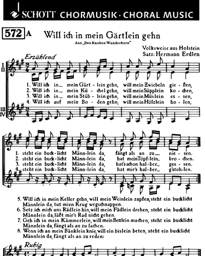 Will ich in mein Gärtlein gehn / Guten Morgen, Spielmann — Hermann Erdlen