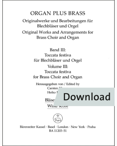 organ plus brass, Volume III: Toccata festiva for Brass Choir and Organ — 合集