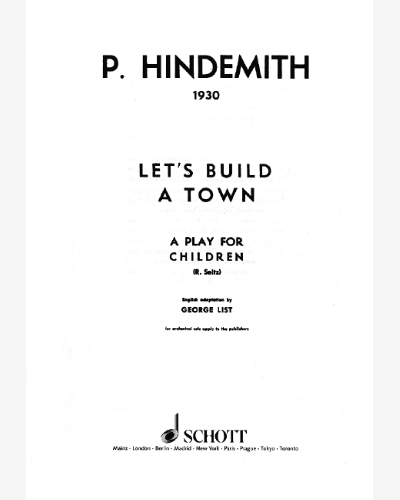 Let's build a Town — 欣德米特