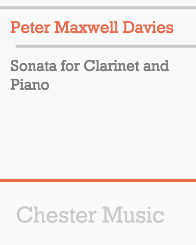 Sonata for Clarinet and Piano — Peter Maxwell Davies