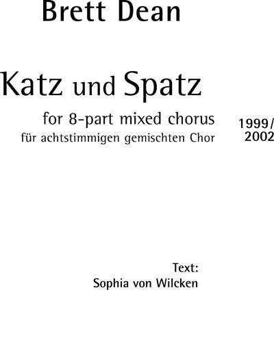 Katz und Spatz — 布雷特·迪恩